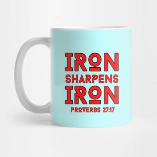 Iron Sharpens Iron | Christian Typography Mug